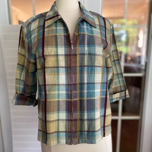 Lemon Grass short sleeved jacket/top SIZE LARGE